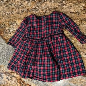 Holiday plaid baby dress